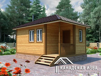 Дом Недорогая баня под ключ <span></span> "Мойдодыр" 4 на 6