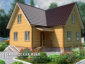 Дом Двухэтажный каркасный дом с крыльцом  Садовод 7 9 на 9