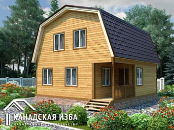 Дом Проект каркасного дома в 2 этажа Садовод 4 7.5 на 8