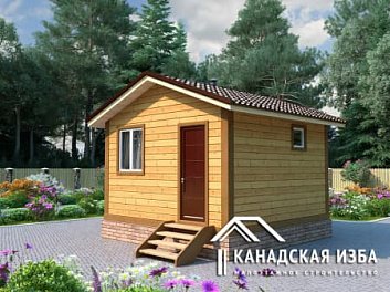 Дом Каркасная баня со схемой планировки <span></span> "Банька" 4 на 4