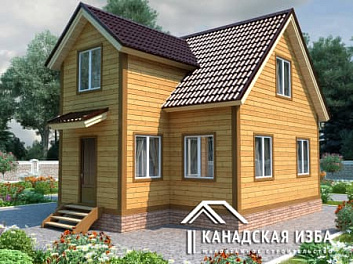Дом Проект каркасного дома в 2 этажа Лукоморье 8 на 8
