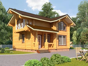 Дом Бревенчатый дом <span></span> "Адмирал" 7 на 8