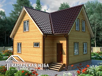 Дом Каркасный 2-этажный дом Мираж 8 на 9